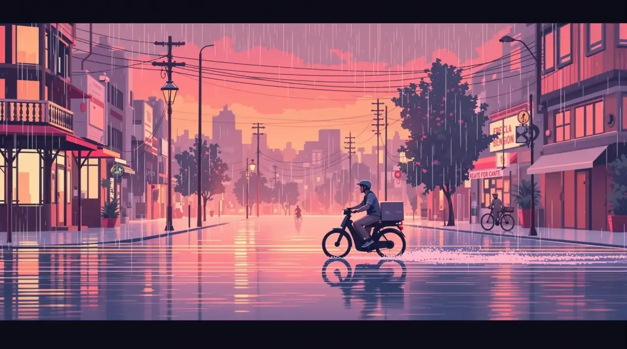城市暴雨内涝,外卖小哥蹚水送餐获赞 - 五一吃瓜网页版 城市暴雨内涝,外卖小哥蹚水送餐获赞